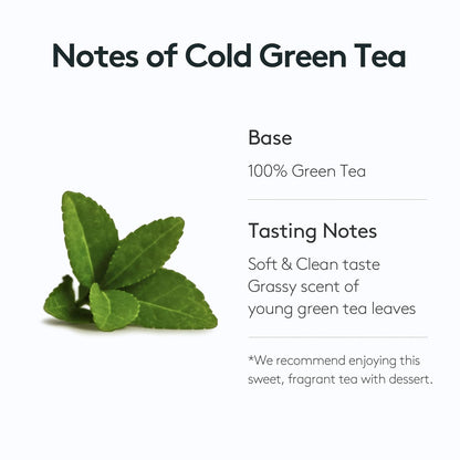 Osulloc Cold Green Tea, Stick-Type in Pouch Package, Premium Organic Pure Tea from Jeju, 20 count, 1.41 oz, 40g