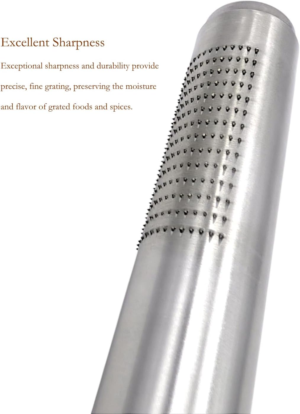 Nutmeg Grater with Silicone Brush & Storage - 18/10 Stainless Steel, Compact Spice & Nut Grinder Tool for Fresh Nutmeg Powder