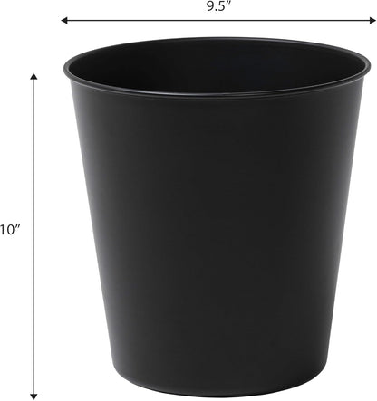 happimess HPM1113A Nolan Modern Classic Smooth Steel 2-Gallon Wastebasket for Home, Bathroom, Living Room, Office, Bedroom, Kitchen, Matte Black
