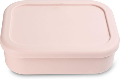 Ullabelle Leak Proof Bento Box Food-Grade Silicone Bento, BPA, Phthalate, Lead, & PVC Free - Bento Lunch Box for Daycare, Kids, & Adults - Leak Resistant Sets With Lids Snack Box Container (Peach)