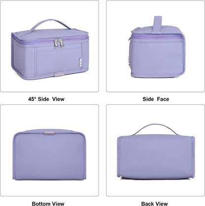 NOL Natural Organic Lifestyle Small Lunch Bag Mini Lunch Box Insulated Lunch Bag for Men/Women Leakproof Cooler Tote Bag Lightweight Nylon Waterproof Lunch Box For Work, Light purple