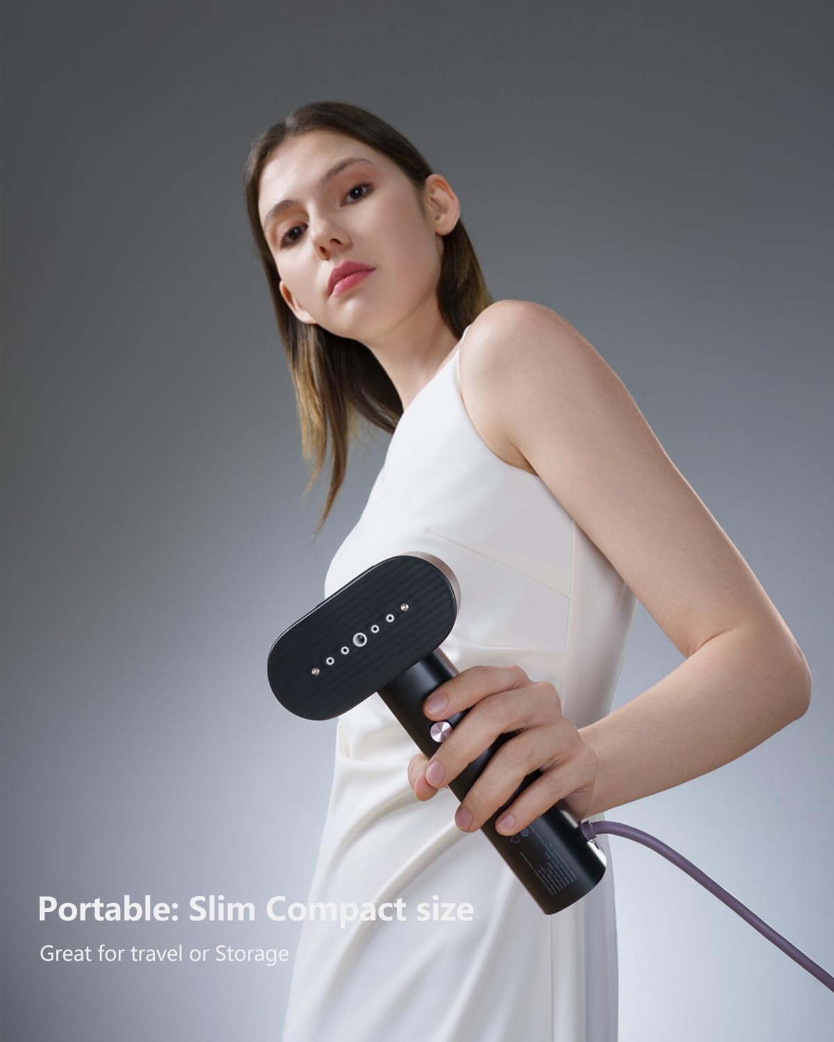 G6 Steamer for Clothes Portable 2-in-1 Travel Iron for Clothes, Just 0.7lbs Lightly, 10 Minutes of Continuous Steam, 900W Light Steamer for travel and home (black)