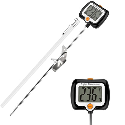 10 Inch Long Digital Candy Thermoometer with Pot Clip,Deep Fry Thermometer,Rotating Display