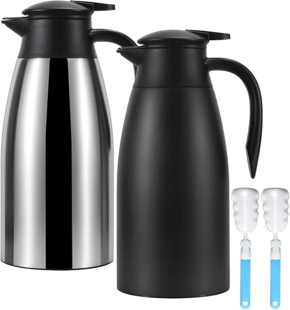 Thermal Coffee Carafe, Insulated Stainless Steel Coffee Carafes for Keeping Hot Coffee & Water Hot Beverage-12Hours