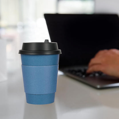 Litopak 100 Pack 12 oz Disposable Paper Coffee Cups with Lids, Sleeves and Stirring Sticks for Hot Coffee, Water or Juice