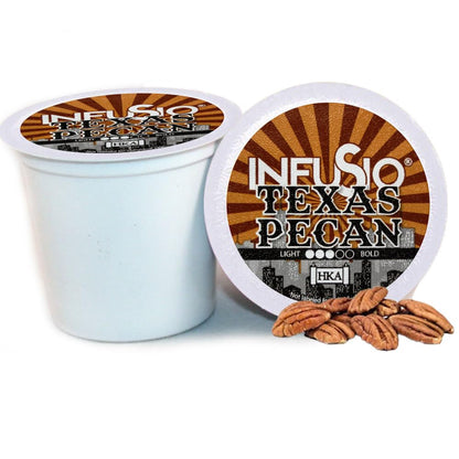 InfuSio Texas Pecan Coffee pods, Single Serve Coffee Pods for Keurig K Cups Brewers - Premium Roasted 96 count