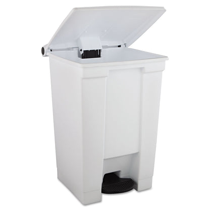 Rubbermaid Commercial Products Step-On Trash Can with Lid 12-Gallon White Hands-Free Sanitary Use Garbage Can for Medical Waste in Hospitals/Lab/Emergency/Patient Rooms