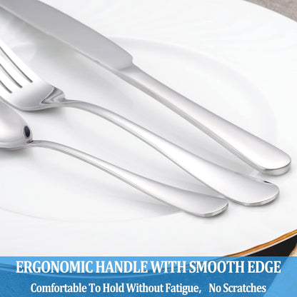 24 Pcs Teaspoons Set, Food Grade Stainless Steel Tea Spoons, Durable Small Spoons, Metal Dessert Spoon, Spoon Silverware for Home, Kitchen or Restaurant, Mirror Polished & Dishwasher Safe, 6.7-Inch