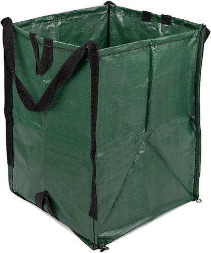 DURASACK Heavy Duty Home and Yard Bags 48-Gallon Reusable Self-Standing Lawn and Leaf Bags Garbage Can with Reinforced Handles, Green