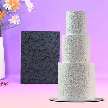 mostsom Silicone Lace Cake Mold Flower Impression Mat for Baking, Non-Stick Flexible Silicone Decorating Mat for Cakes, Cookies, Pastry, Chocolate