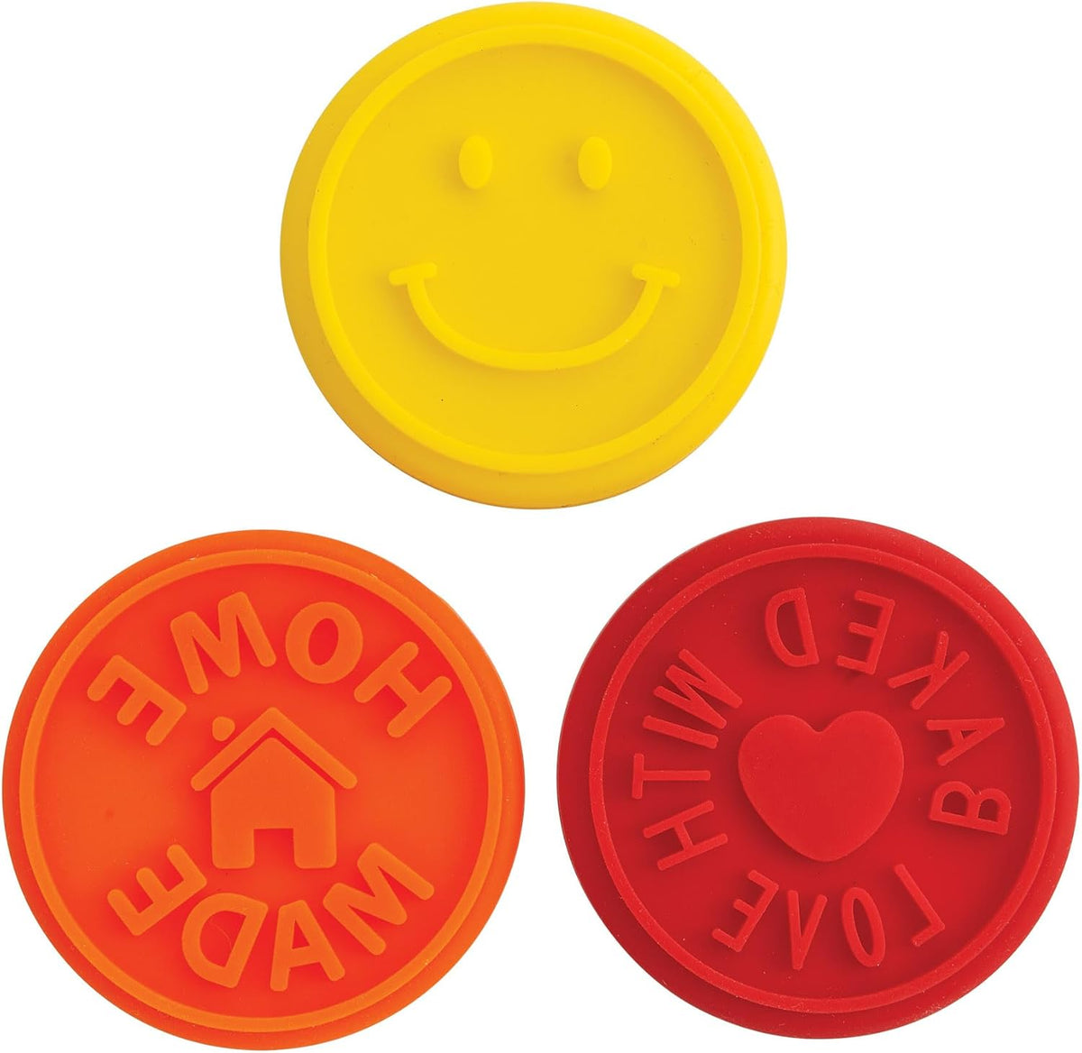 Mrs. Anderson’s Baking Cookie Stamps Trio, Non-Stick Silicone, Set of 3 Designs