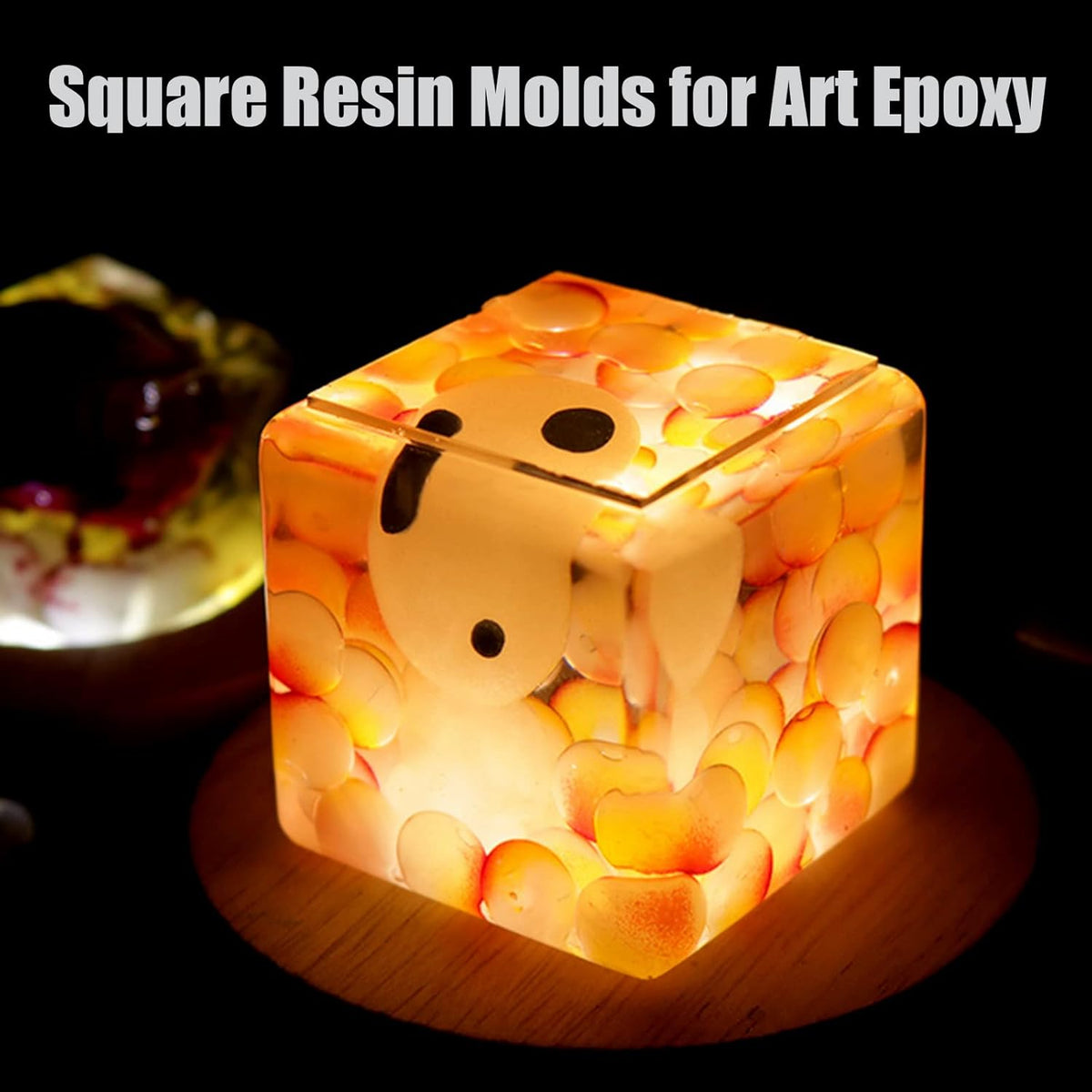 3 Pack) Resin Cube Molds, Deep Square Silicone Molds for Epoxy Resin Casting DIY Art Craft Candle Soap Making