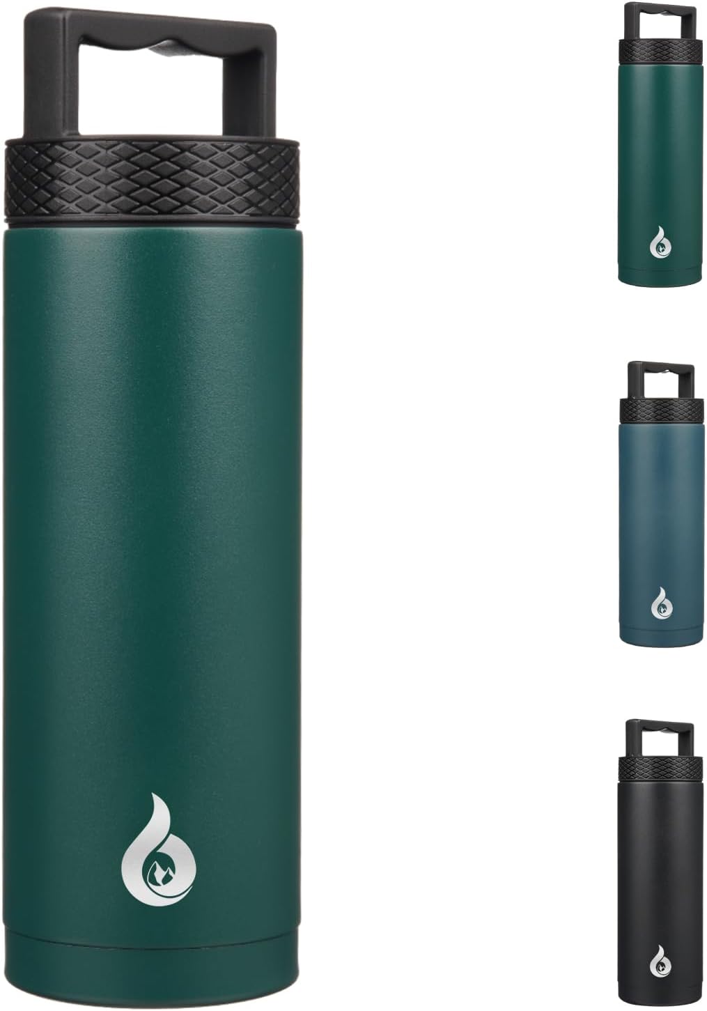 Bjpkpk Insulated Water Bottles, Dishwasher Safe 18 oz Water Bottle with Handle, Leakproof BPA Free Water Jug, Stainless Steel Thermos for Sports