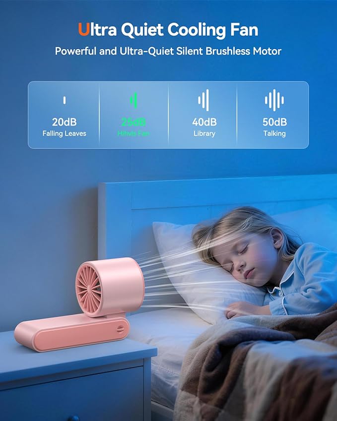 Portable Handheld Turbo Fan with Ice Cooler, 199 Speed Personal Fan,5500mAh Rechargeable,20H Cooling Time,20000 RPM Powerful Silent Motor, Summer Essential for Travel/Outdoor/Office, Pink