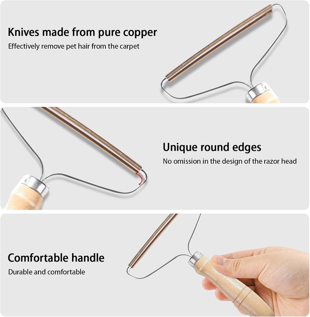 Pet Hair Remover, Portable Dog Cat Hair Remover, Lint Remover, Reusable Pet Hair Removal Tool, Lint Shaver Cleaner Pro, Carpet Scraper for Couch Furniture, Blanket, Clothing, Carpet, Rugs (9)