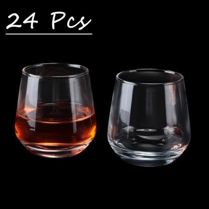 Zopeal 24 Pack Shot Glasses 3.25 oz Tequila Heavy Base Whiskey Tasting Glass Cups Small Liquor and Spirit Bar Shooter for Drinking Tasting Espresso