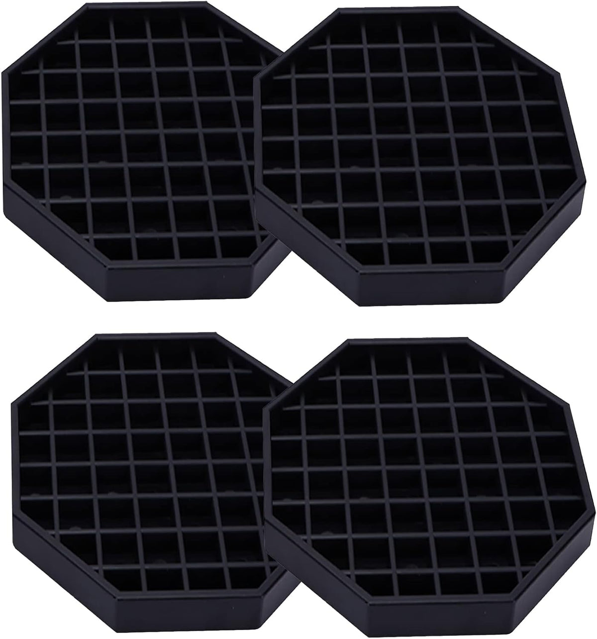 Drip Trays 6" Coffee Countertop Octagon Drip Tray Black Plastic Coffee Drip Tray With Honeycomb Grid, Pack of 4 (4 Pcs 6")