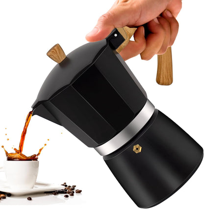 6 Cup Aluminum Moka Pot Classic Stovetop Espresso Coffee Maker 300ml 10oz Coffeemaker Percolator Mocha Pot Greca Coffee Maker Cafe Makers for Italian