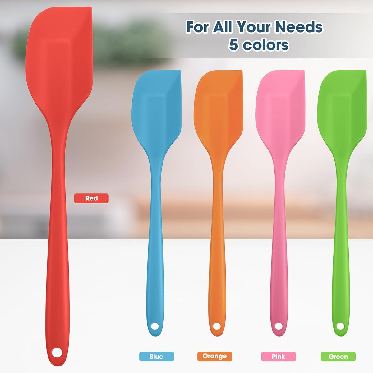 Irenare 65 Pcs Mini Silicone Spatulas Bulk 8.3 Inch Heat Resistant Scrapers Rubber Spatulas Seamless Design Non Stick Flexible for Kitchen Use