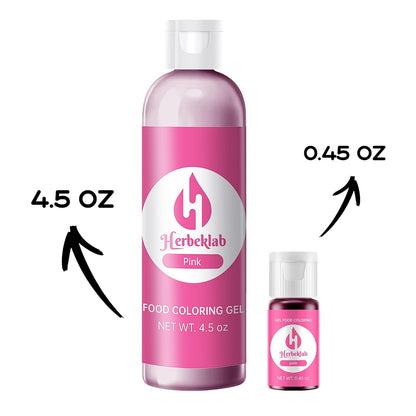 Pink Gel Food Coloring 4.5 oz Professional Grade Pink Food Dye Concentrated Gel Food Coloring for Icing Baking Cake Decorating Cookie Fondant Slime