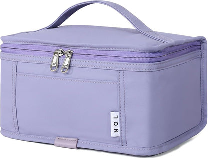 NOL Natural Organic Lifestyle Small Lunch Bag Mini Lunch Box Insulated Lunch Bag for Men/Women Leakproof Cooler Tote Bag Lightweight Nylon Waterproof Lunch Box For Work, Light purple
