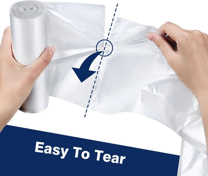 20-30 Gallon Trash Can Liners, 500 Count High Density Garbage Bags, 30'' x 37'', Clear, for Outdoor, Bathroom, Office, Recycling, Janitoria, Commercial and Industrial Use