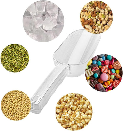 ice maker scoop,ice scoopers for ice bucket,Polycarbonate Utility Ice Scoop, 12 Oz, No BPA,Clear, Ergonomic Handle, Applicable to: Ice Maker, Ice Cream, Pets Food, Coffee Beans(1 pack) M