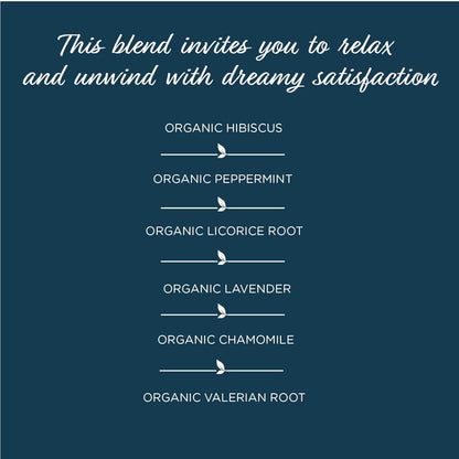 The Tea Spot Organic Lights Out Tea with Valerian Root Relaxation, Blend of Hibiscus, Peppermint, Chamomile, Lavender, Licorice Root & Valerian Root