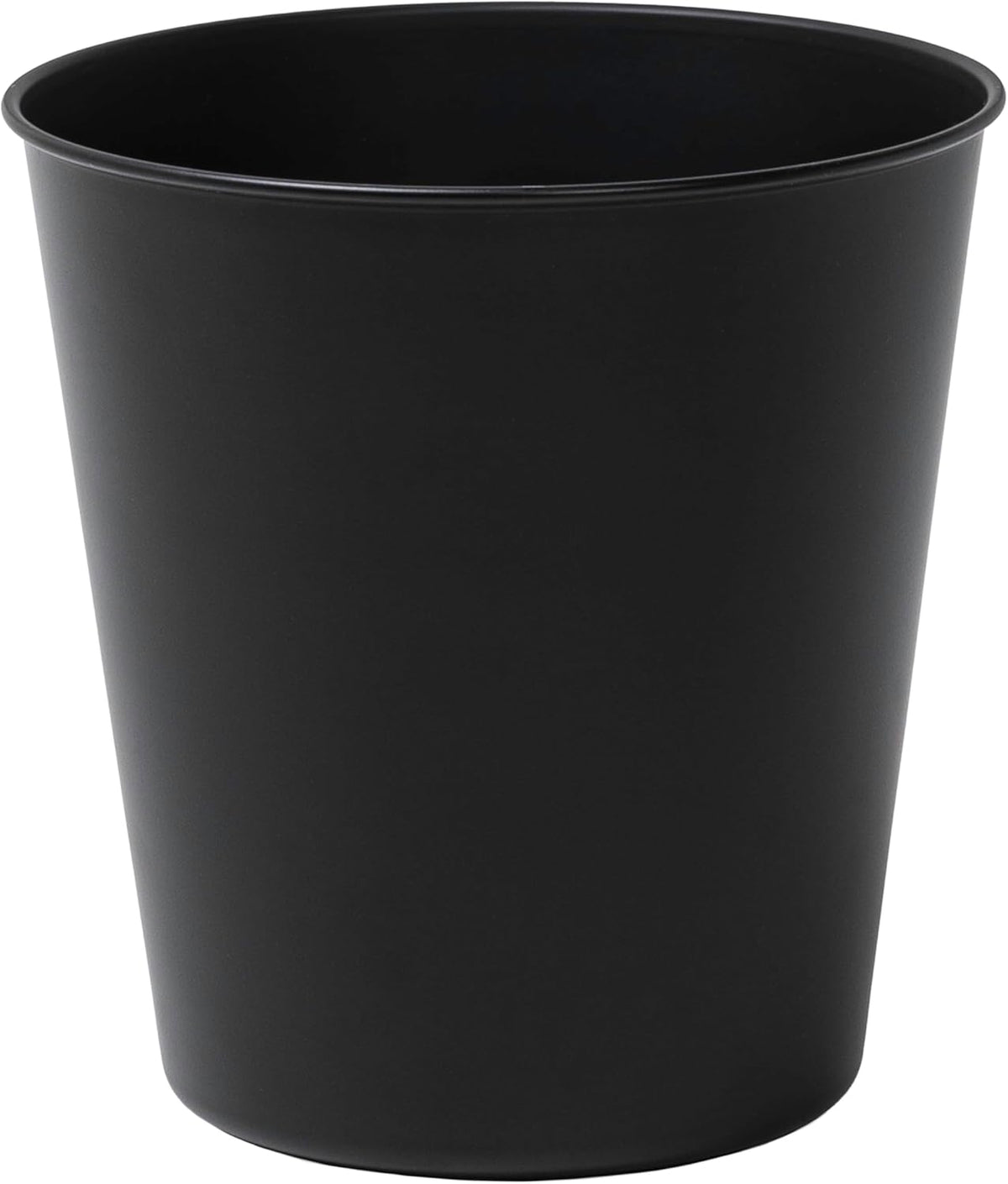 happimess HPM1113A Nolan Modern Classic Smooth Steel 2-Gallon Wastebasket for Home, Bathroom, Living Room, Office, Bedroom, Kitchen, Matte Black