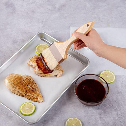Restaurantware Pastry Tek 3 Inch Wide Buttering Brush 1 Boar Bristle Pastry Brush