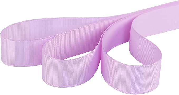 Ribbonitlux 1" Wide Solid Grosgrain Ribbon 25 Yards (430-Lavender）, Set for Gift Wrapping, Party Decor, Sewing Applications, Wedding and Craft