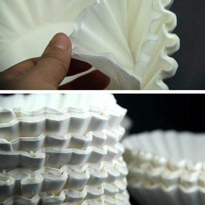 300pcs 12-Cup Commercial Coffee Filters (4 ¼ Inch base, 2 ¾ Inch Walls, 9 ¾ Inch Laying Flat) Large Coffee Filters Premium Paper with 12-Cup Home &