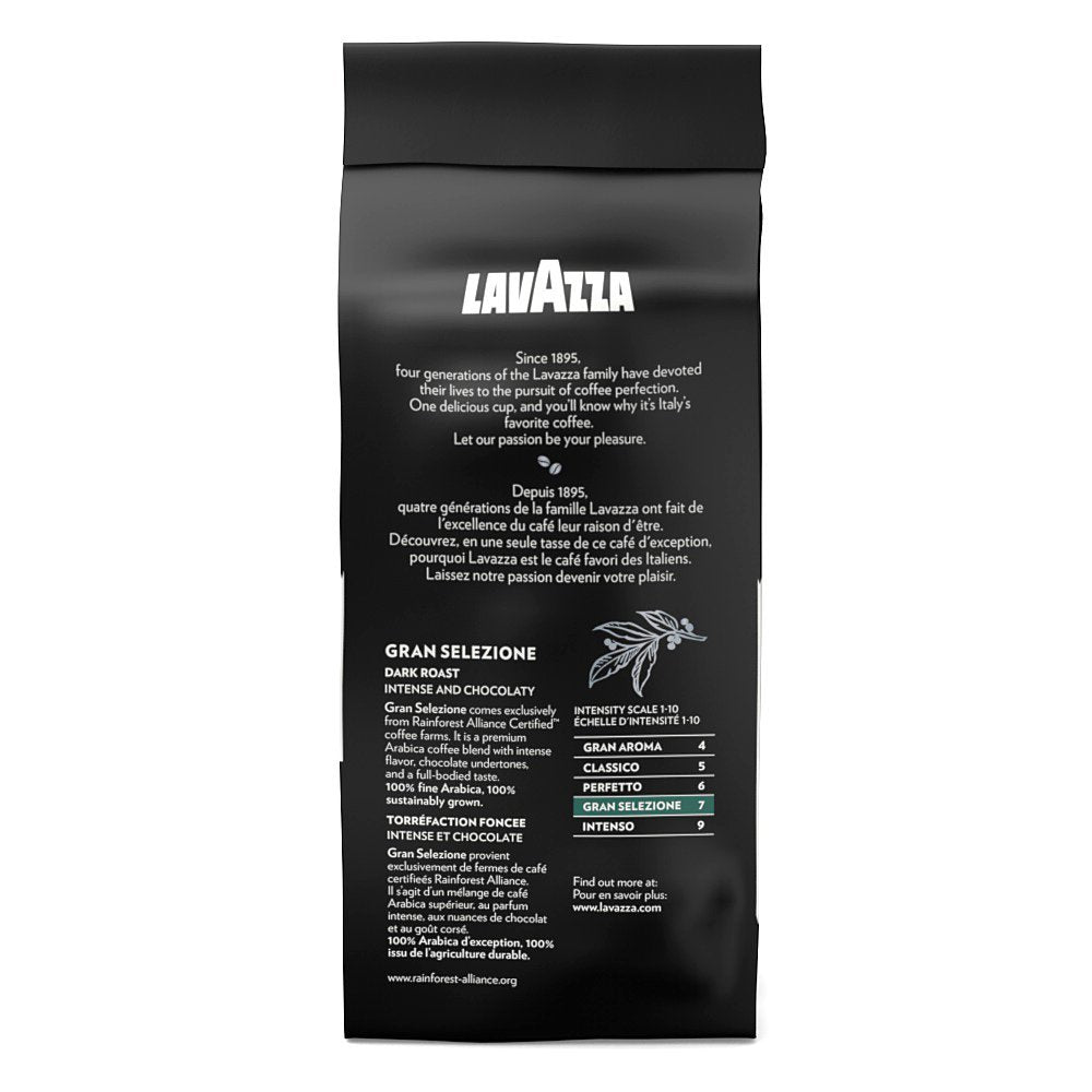 Lavazza Italian Roast Ground Coffee 12oz Bag, Extra Dark Roast