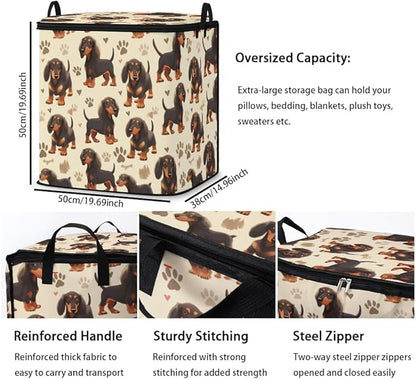 2pcs closet organizers and storage under bed,clothing blanket sweater sheet bedding comforter duvet quilt pillow toy storage bags with lids,dorm room essentials for containers 95L