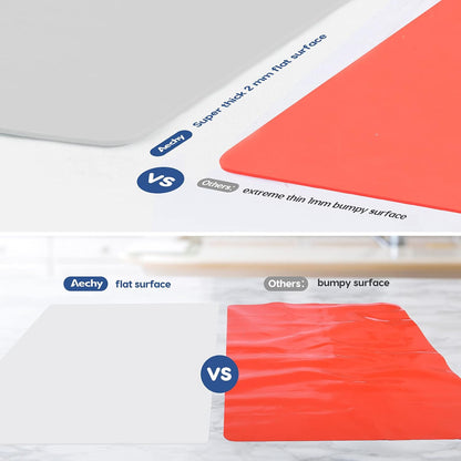 Aechy Extra Large Silicone Mat 35.3"x23.5"x0.08", Multipurpose Silicone Mat Thick Heat Resistant Mat Shipped Rolled Up Kitchen Counter Mat Nonslip
