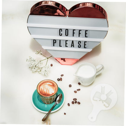 32pcs Coffee Stencils for Latte Art Cake Decorating Versatile Molds Diverse Patterns for Cappuccino Cupcake and Hot