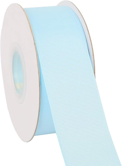 Ribbonitlux 1.5" Wide Solid Grosgrain Ribbon 25 Yards (305-Light Blue）, Set for Gift Wrapping, Party Decor, Sewing Applications, Wedding and Craft