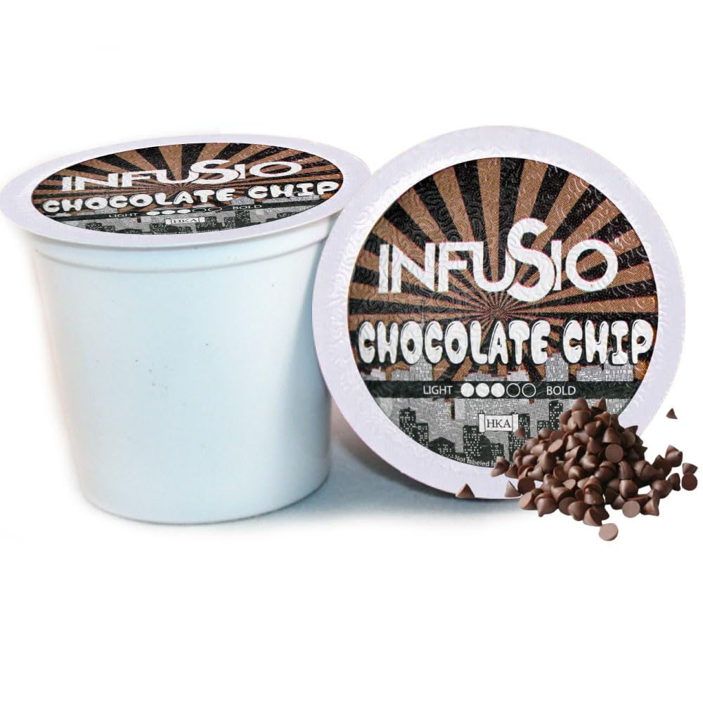 InfuSio Coffee Pods 96 Count Chocolate Chip Medium Roast Single Serve Coffee Pods for Keurig K Cups Brewers