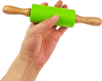 12 Pack Small Rolling Pin for Kids, 9 Inch Kids Rolling Pin for Home Kitchen (6 colors)