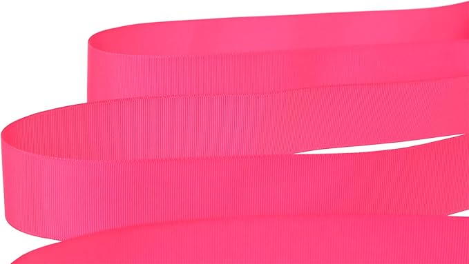 Ribbonitlux 1.5" Wide Solid Grosgrain Ribbon 25 Yards (176-Fuchsia）, Set for Gift Wrapping, Party Decor, Sewing Applications, Wedding and Craft