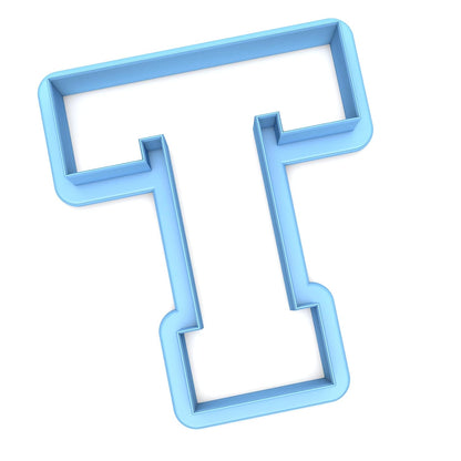 Sweet Prints Inc Varsity Letter T Cookie Cutter - Dishwasher Safe (X-Large: 6")