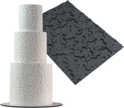 mostsom Silicone Lace Cake Mold Flower Impression Mat for Baking, Non-Stick Flexible Silicone Decorating Mat for Cakes, Cookies, Pastry, Chocolate