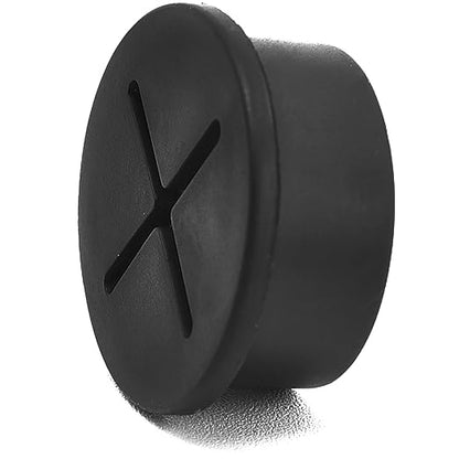 Surf turtle 12 Pack 3/4 Inch Black Desk Grommets, Flexible Cable Cord Hole Cover for Desk Table Cabinet Countertop Home Furniture