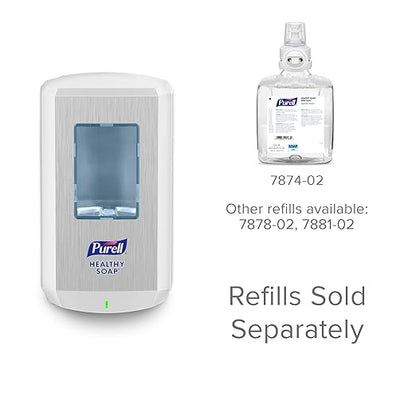 PURELL CS8 Automatic Hand Soap Dispenser, White, for 1200 mL PURELL CS8 Soap Refills (Pack of 1) - 7830-01 - Manufactured by GOJO, Inc.
