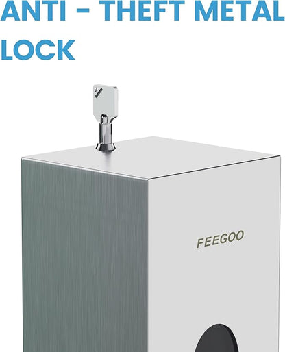Automatic Soap Dispenser, 27 oz / 800ml Wall Mounted Touchless Liquid Soap Dispenser, 304 Stainless Steel Commercial Soap Dispenser for Bathroom, Office, Hotel