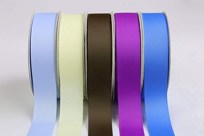 Ribbonitlux 1" Wide Solid Grosgrain Ribbon 25 Yards (465-Purple）, Set for Gift Wrapping, Party Decor, Sewing Applications, Wedding and Craft