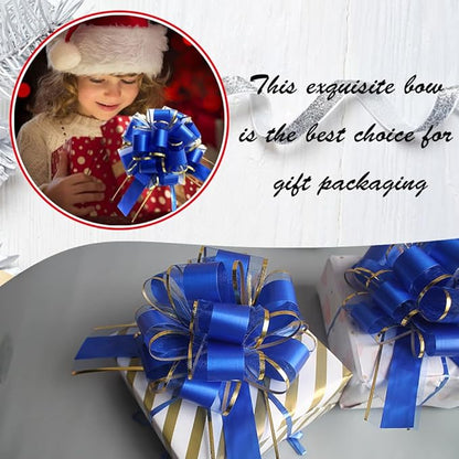 6 PCS Pull Bow 6 inch Pull Bow for Present Party Birthday Holiday Presents Flower Decorations
