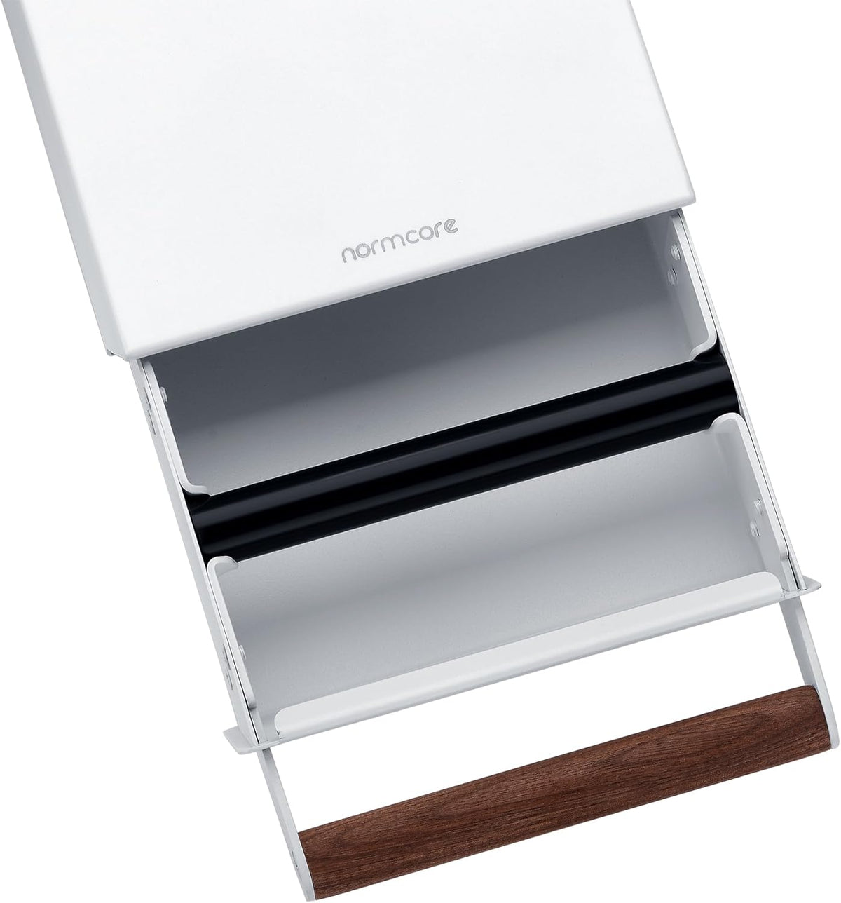 Normcore Espresso Knock Box Drawer, Coffee Knock Box with Walnut Handle, Espresso Dump Bin Separation And Detachable, 304 Stainless Steel, Size: M