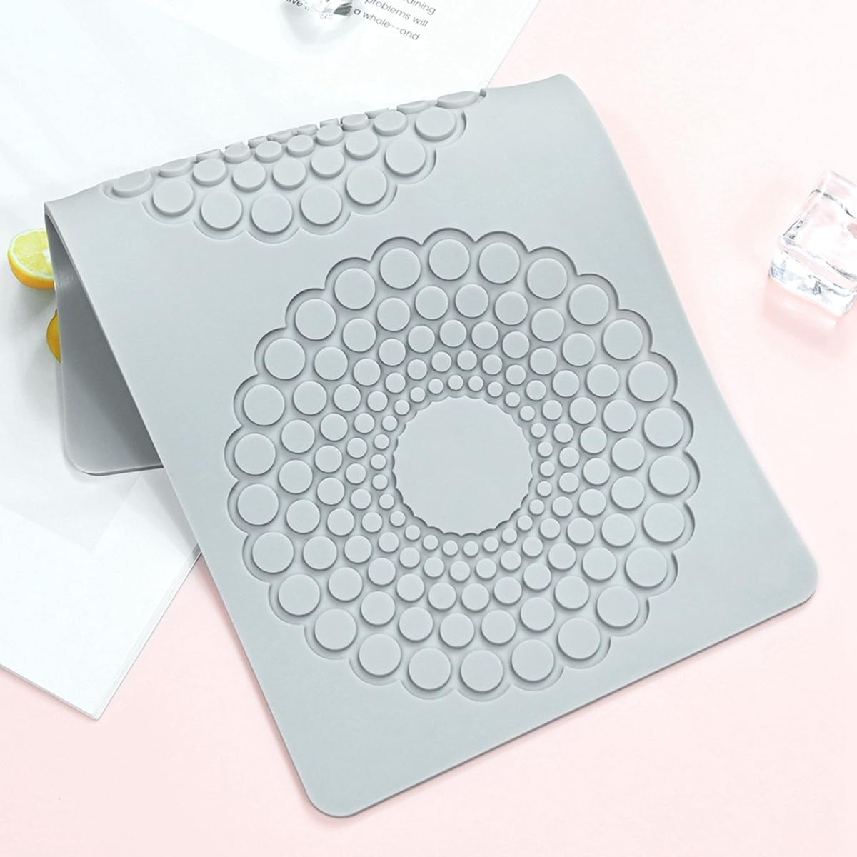 Tuke Hollow Round Circular Design Lace Mat Chocolate Fondant Mold DIY Sugar Craft Silicone Pad Cake Decorating Tools Kitchen Bakeware (D_ Round