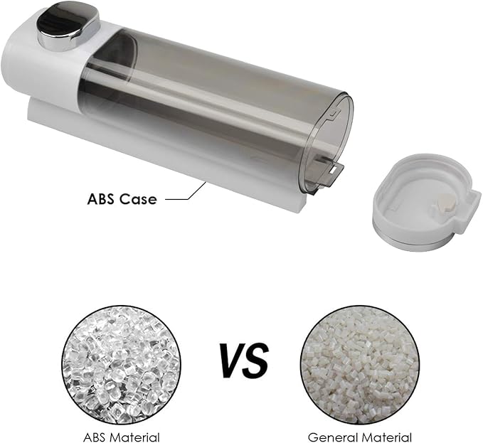 Wall Mounted Soap Dispenser Bathroom, Shower Soap Dispenser 300ml Body Wash Dispenser Set, Shampoo and Conditioner Dispenser Hand Pump for Toilet Bathroom Hotel Kitchen White